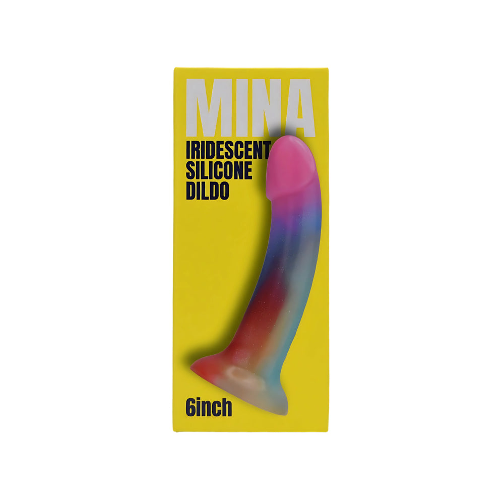 Mina Iridescent Silicone Dildo – Luxury 7 Inch Silicone Dildo With Suction Cup Base Dongs Neutral