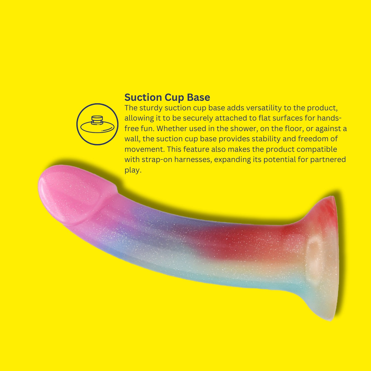 Mina Iridescent Silicone Dildo – Luxury 7 Inch Silicone Dildo With Suction Cup Base > Dildos > Neutral Dildos