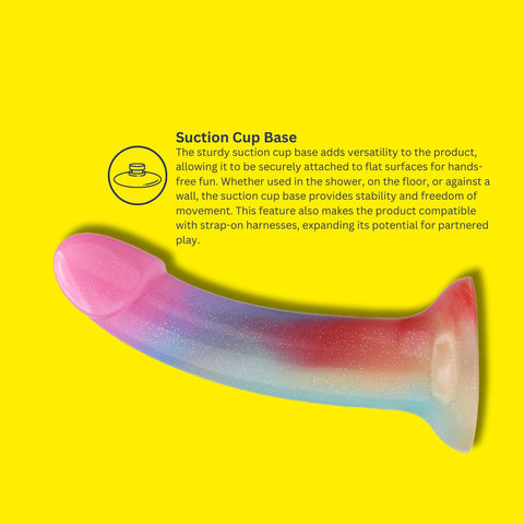 Mina Iridescent Silicone Dildo – Luxury 7 Inch Silicone Dildo With Suction Cup Base Dongs Neutral
