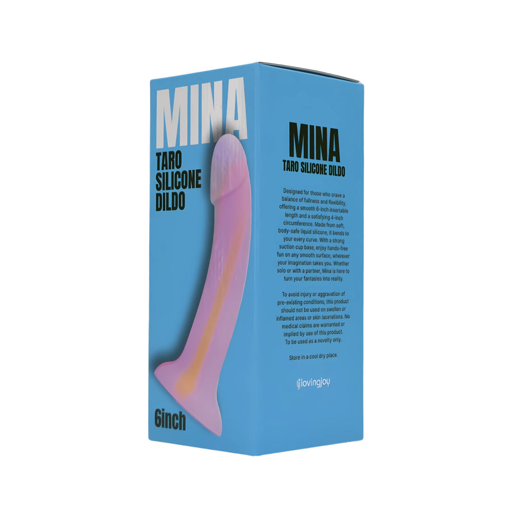 Mina Taro Silicone Dildo (Glow in the Dark) – Liquid Silicone 7 Inch Dildo 4.5 Inch Diameter Dongs Neutral