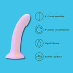 Mina Taro Silicone Dildo (Glow in the Dark) – Liquid Silicone 7 Inch Dildo 4.5 Inch Diameter > Dildos > Neutral Dildos