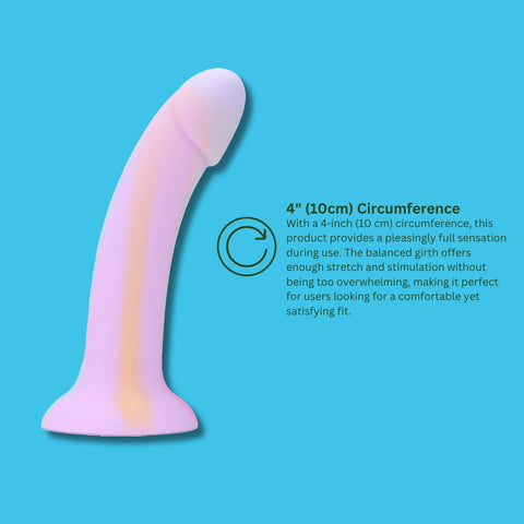 Mina Taro Silicone Dildo (Glow in the Dark) – Liquid Silicone 7 Inch Dildo 4.5 Inch Diameter Dongs Neutral