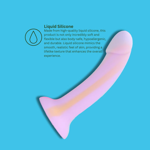 Mina Taro Silicone Dildo (Glow in the Dark) – Liquid Silicone 7 Inch Dildo 4.5 Inch Diameter Dongs Neutral