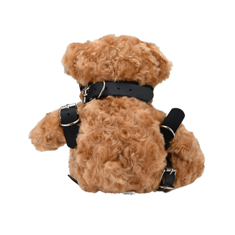 Bound to Please Bondage Bear – Plush Bear with Faux Leather Bondage Gear Accessory Plush Toy Gifts