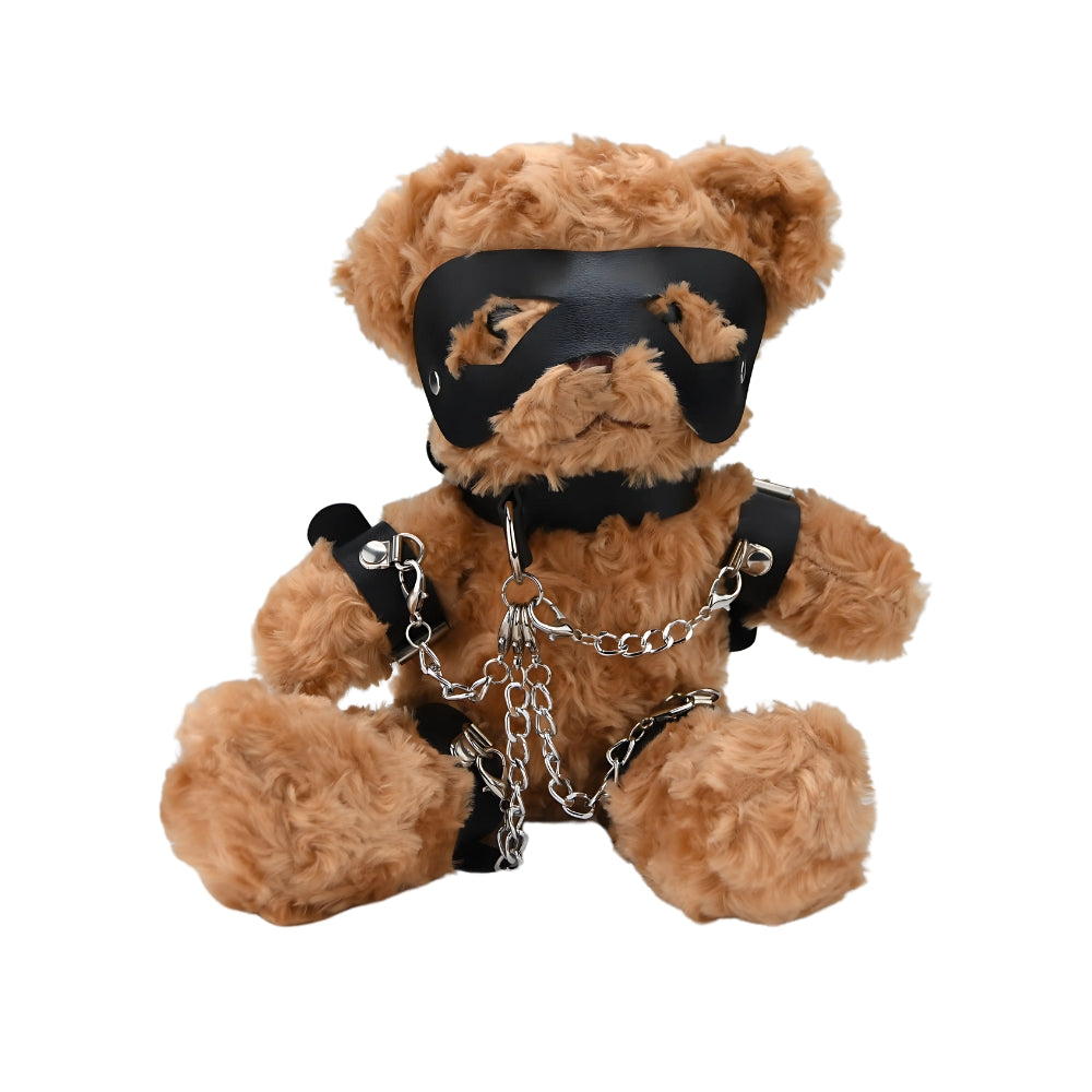Bound to Please Bondage Bear – Plush Bear with Faux Leather Bondage Gear Accessory Plush Toy Default Title > Novelties > Gag Gifts