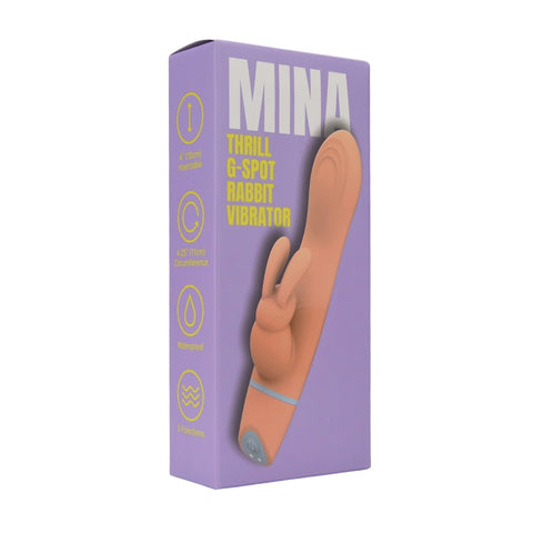 Mina Thrill (Silicone) – Waterproof USB Rechargeable Beginner-Friendly G-Spot Rabbit Vibrator 4 Inch Insertable Length VIBRATORS-RABBIT