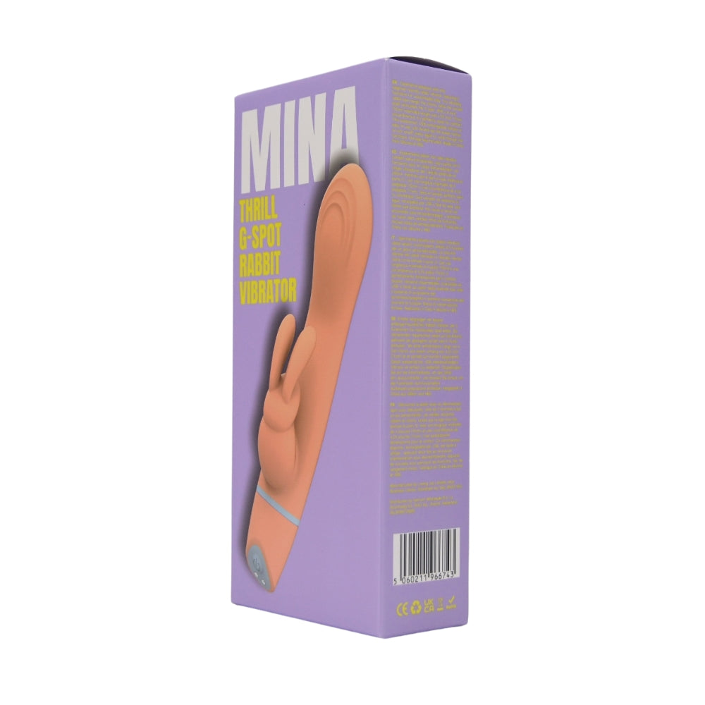Mina Thrill (Silicone) – Waterproof USB Rechargeable Beginner-Friendly G-Spot Rabbit Vibrator 4 Inch Insertable Length VIBRATORS-RABBIT