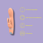 Mina Thrill (Silicone) – Waterproof USB Rechargeable Beginner-Friendly G-Spot Rabbit Vibrator 4 Inch Insertable Length > Vibrators > Ladies > Rabbit