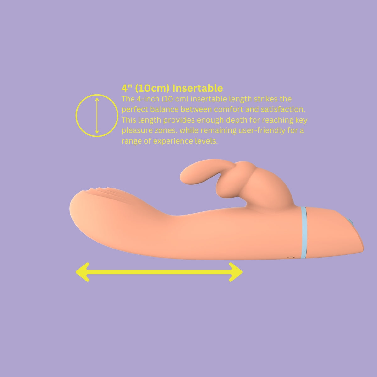 Mina Thrill (Silicone) – Waterproof USB Rechargeable Beginner-Friendly G-Spot Rabbit Vibrator 4 Inch Insertable Length VIBRATORS-RABBIT