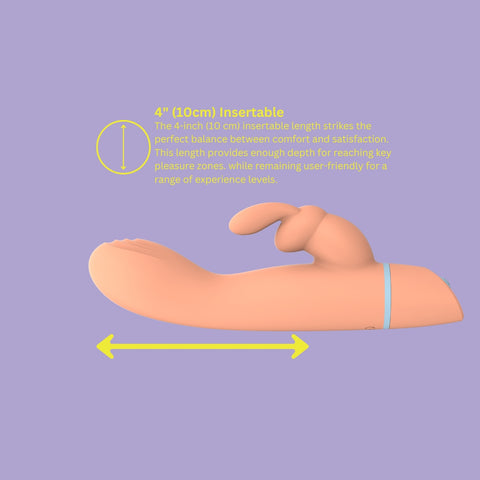 Mina Thrill (Silicone) – Waterproof USB Rechargeable Beginner-Friendly G-Spot Rabbit Vibrator 4 Inch Insertable Length VIBRATORS-RABBIT