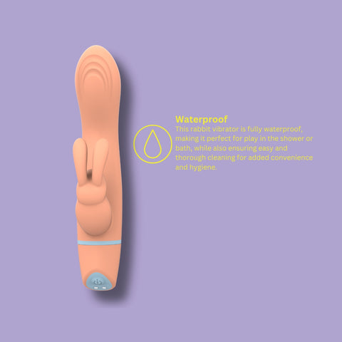 Mina Thrill (Silicone) – Waterproof USB Rechargeable Beginner-Friendly G-Spot Rabbit Vibrator 4 Inch Insertable Length VIBRATORS-RABBIT