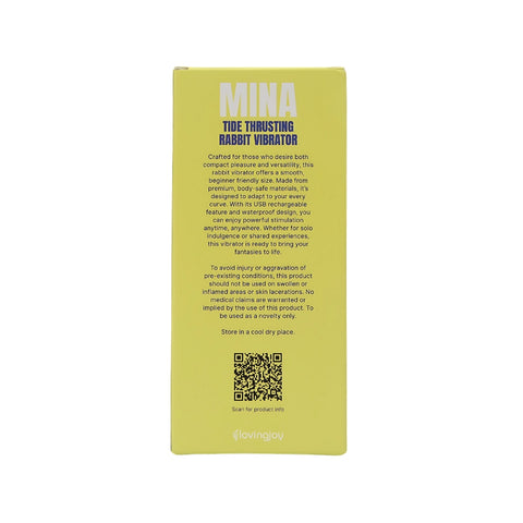 Mina Tide (Waterproof) USB Rechargeable Silicone Rabbit Vibrator – Thrusting Vibrator 4.5 Inches Insertable Length VIBRATORS-RABBIT