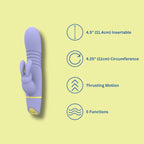 Mina Tide – Waterproof 4.5 Inch Thrusting Rabbit Vibrator > Vibrators > Ladies > Rabbit