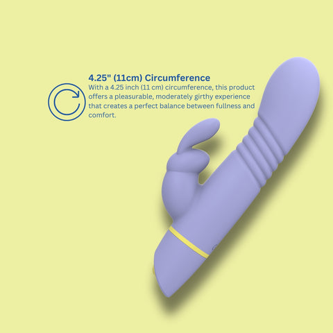 Mina Tide (Waterproof) USB Rechargeable Silicone Rabbit Vibrator – Thrusting Vibrator 4.5 Inches Insertable Length VIBRATORS-RABBIT