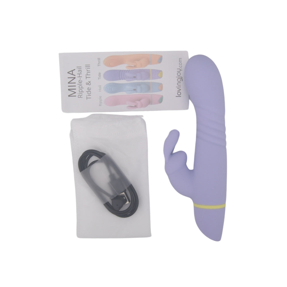 Mina Tide – Waterproof 4.5 Inch Thrusting Rabbit Vibrator > Vibrators > Ladies > Rabbit