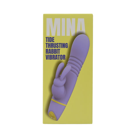 Mina Tide (Waterproof) USB Rechargeable Silicone Rabbit Vibrator – Thrusting Vibrator 4.5 Inches Insertable Length VIBRATORS-RABBIT