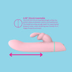 Mina Ripple Waterproof 4.25 Inch Insertable Vibrating Rotating Rabbit Vibrator > Vibrators > Ladies > Rabbit
