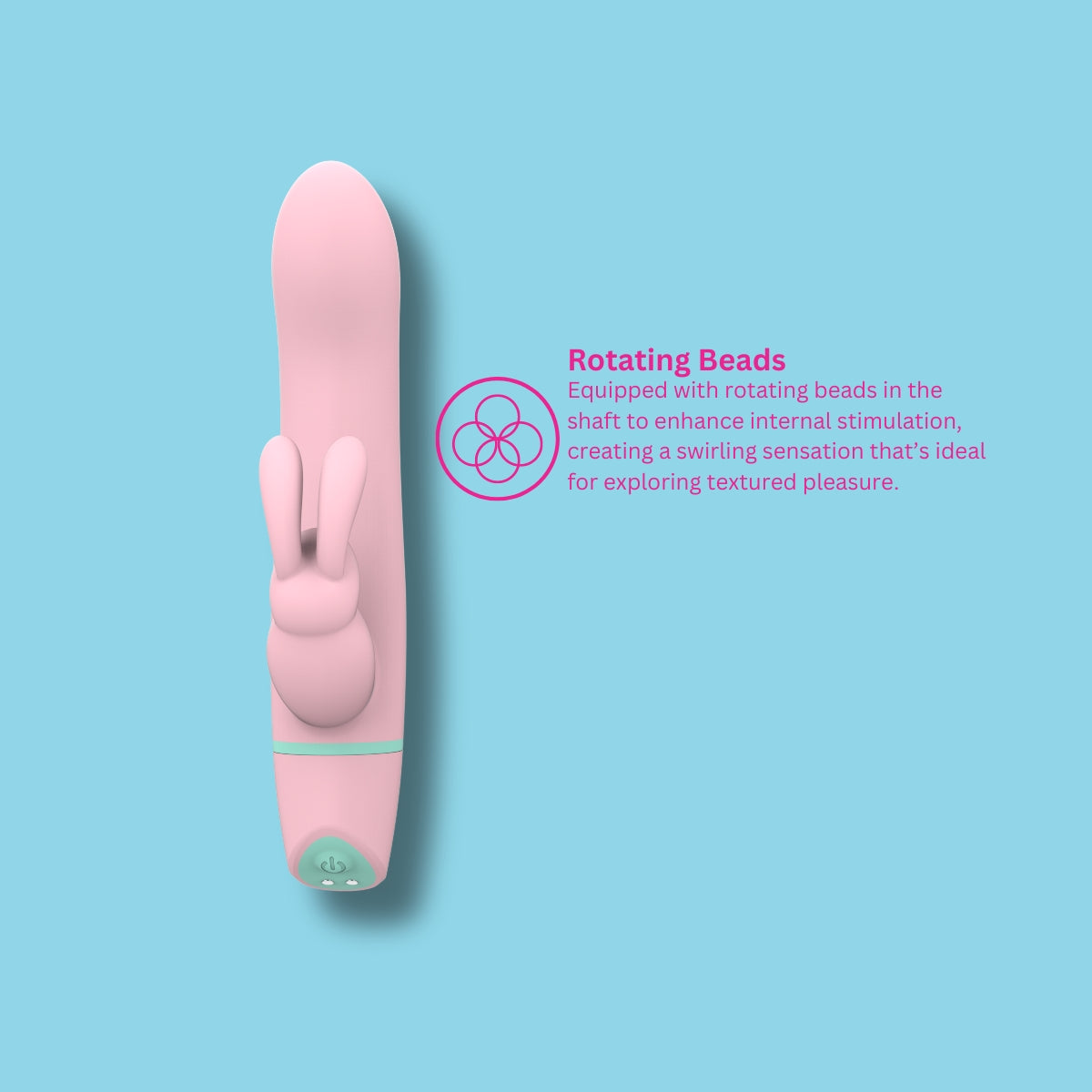 Mina Ripple Waterproof 4.25 Inch Insertable Vibrating Rotating Rabbit Vibrator > Vibrators > Ladies > Rabbit