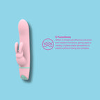 Mina Ripple Waterproof 4.25 Inch Insertable Vibrating Rotating Rabbit Vibrator > Vibrators > Ladies > Rabbit