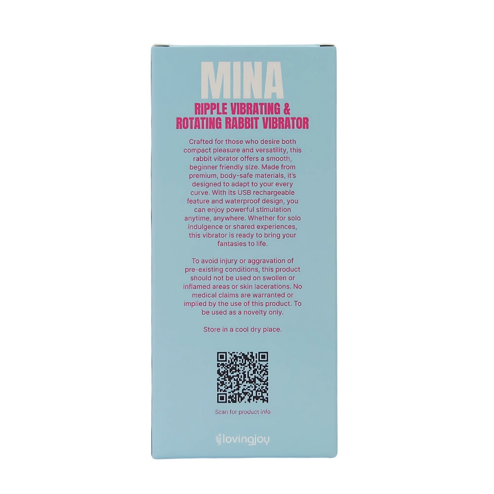 Mina Ripple (Waterproof) – Vibrating and Rotating Rabbit Vibrator 4.25 Inches Insertable Length VIBRATORS-RABBIT