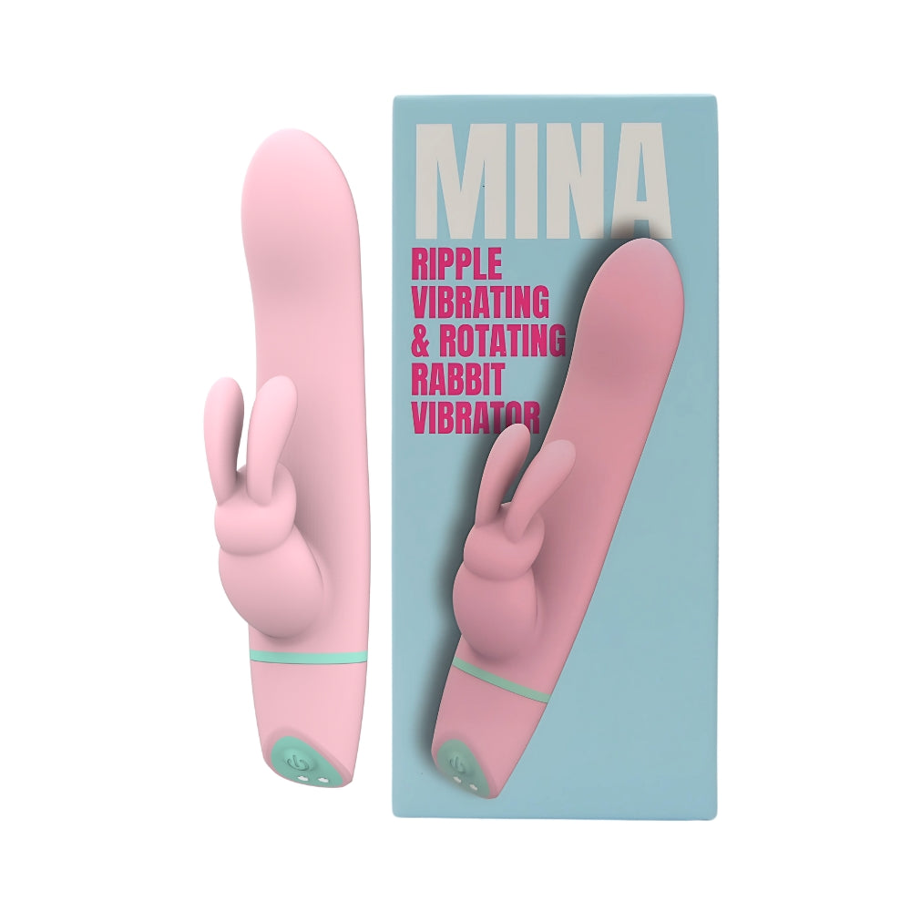 Mina Ripple Waterproof 4.25 Inch Insertable Vibrating Rotating Rabbit Vibrator > Vibrators > Ladies > Rabbit