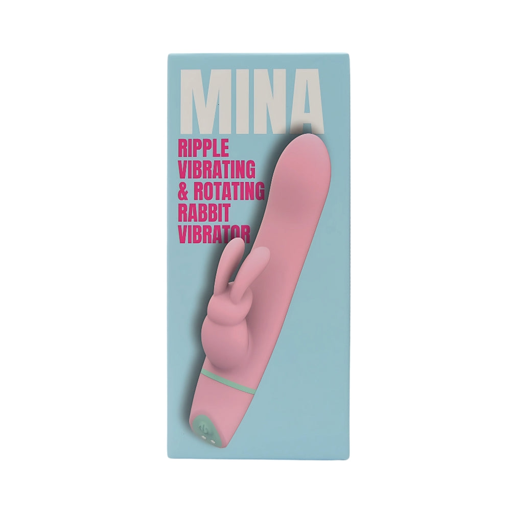 Mina Ripple Waterproof 4.25 Inch Insertable Vibrating Rotating Rabbit Vibrator > Vibrators > Ladies > Rabbit