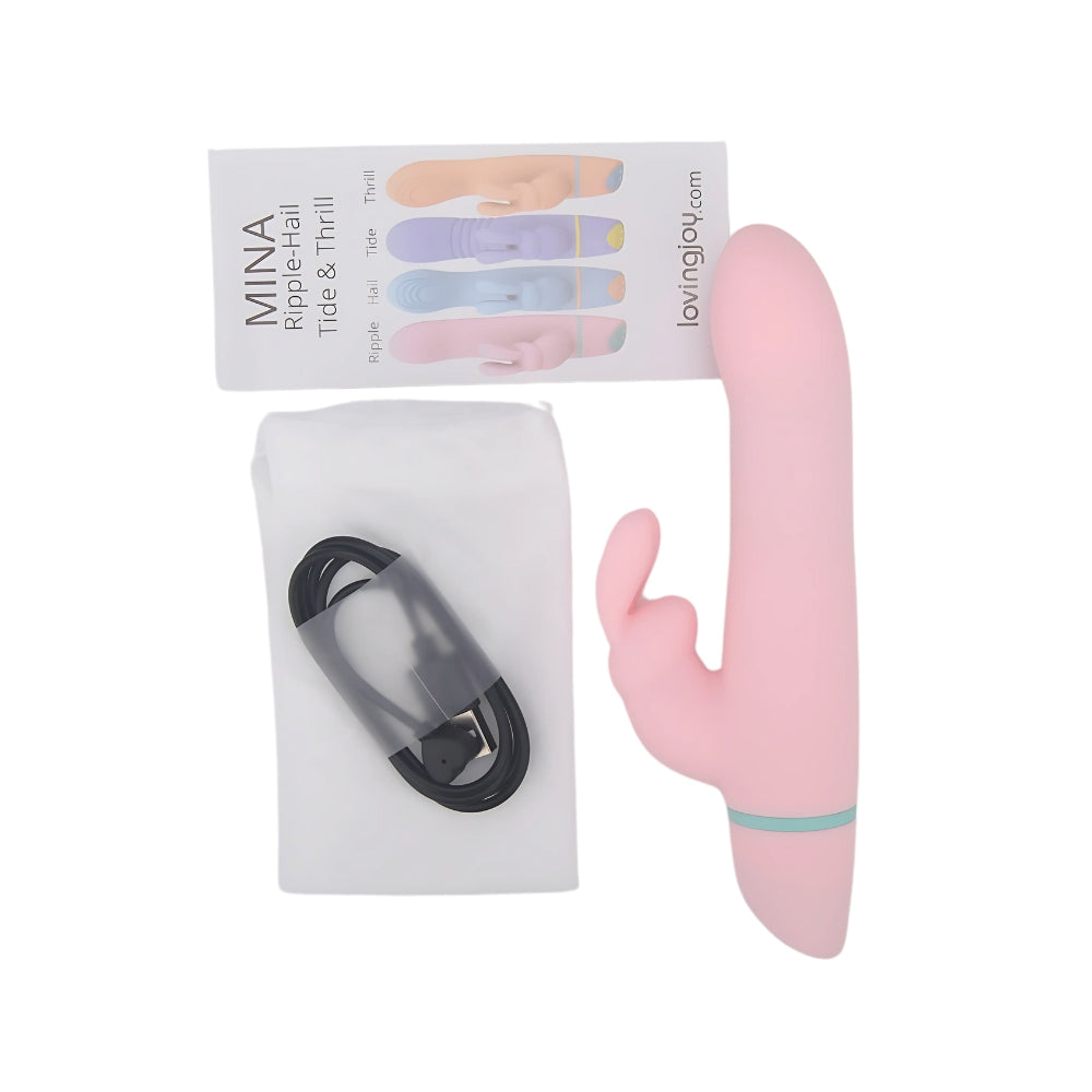 Mina Ripple (Waterproof) – Vibrating and Rotating Rabbit Vibrator 4.25 Inches Insertable Length VIBRATORS-RABBIT
