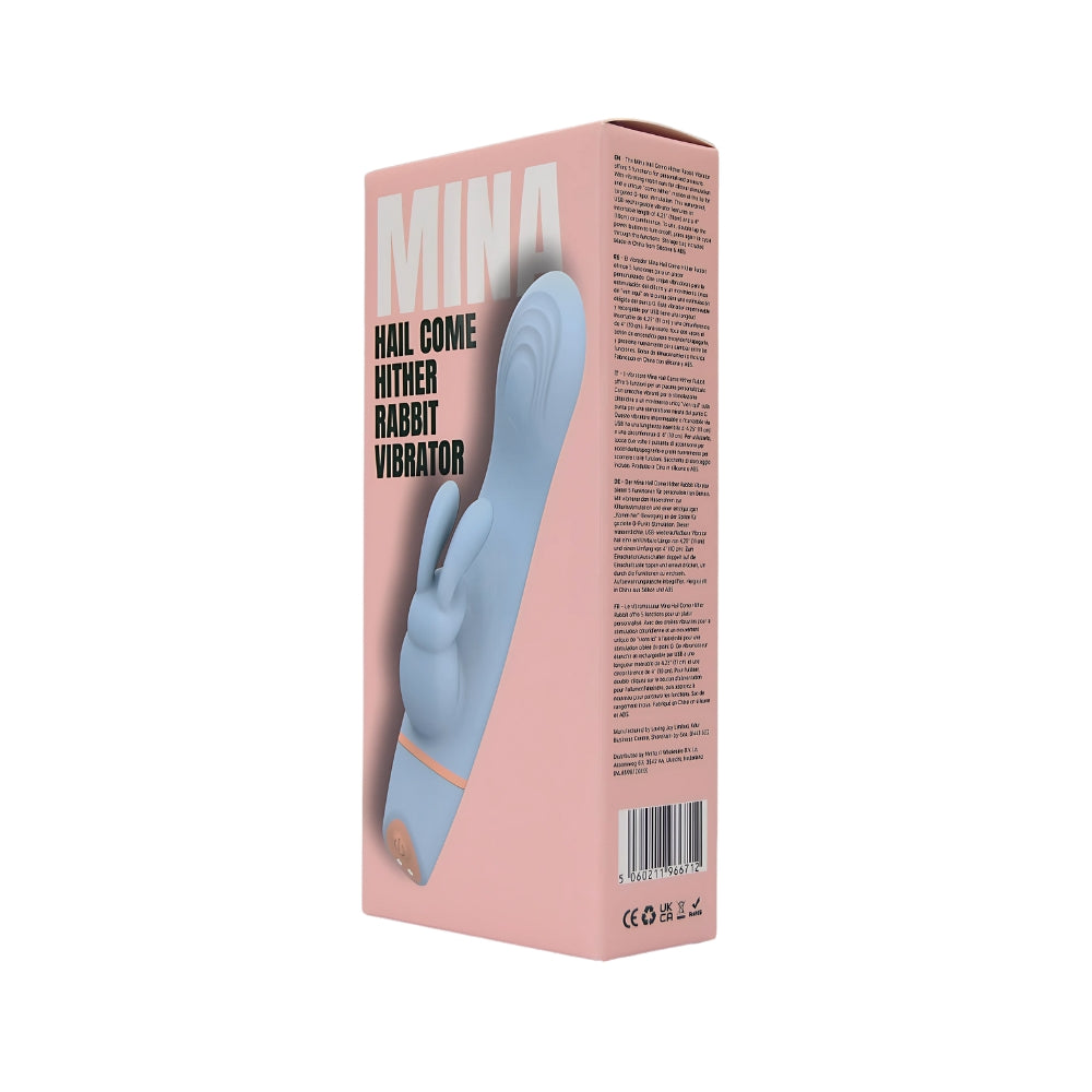 Mina Hail Come Hither (Waterproof) Rabbit Vibrator – USB Rechargeable Silicone Rabbit Vibrator 4.25 Inch VIBRATORS-RABBIT