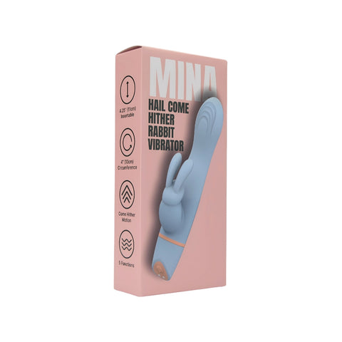 Mina Hail Come Hither (Waterproof) Rabbit Vibrator – USB Rechargeable Silicone Rabbit Vibrator 4.25 Inch VIBRATORS-RABBIT