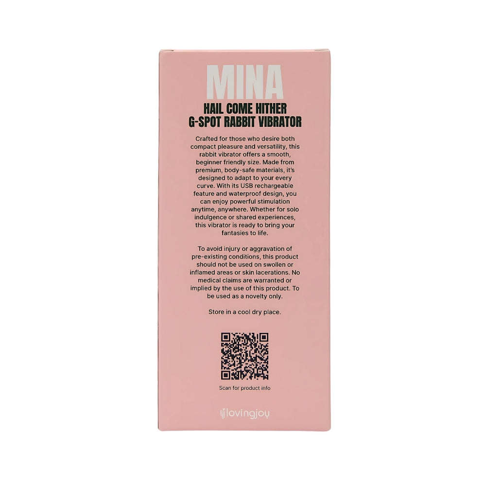 Mina Hail Come Hither (Waterproof) Rabbit Vibrator – USB Rechargeable Silicone Rabbit Vibrator 4.25 Inch VIBRATORS-RABBIT