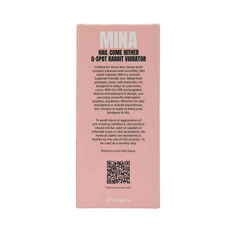 Mina Hail Come Hither (Waterproof) Rabbit Vibrator – USB Rechargeable Silicone Rabbit Vibrator 4.25 Inch VIBRATORS-RABBIT