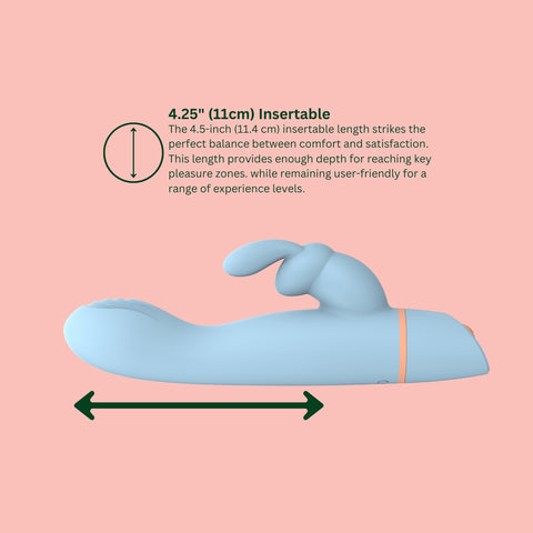 Mina Hail Come Hither (Waterproof) Rabbit Vibrator – USB Rechargeable Silicone Rabbit Vibrator 4.25 Inch VIBRATORS-RABBIT