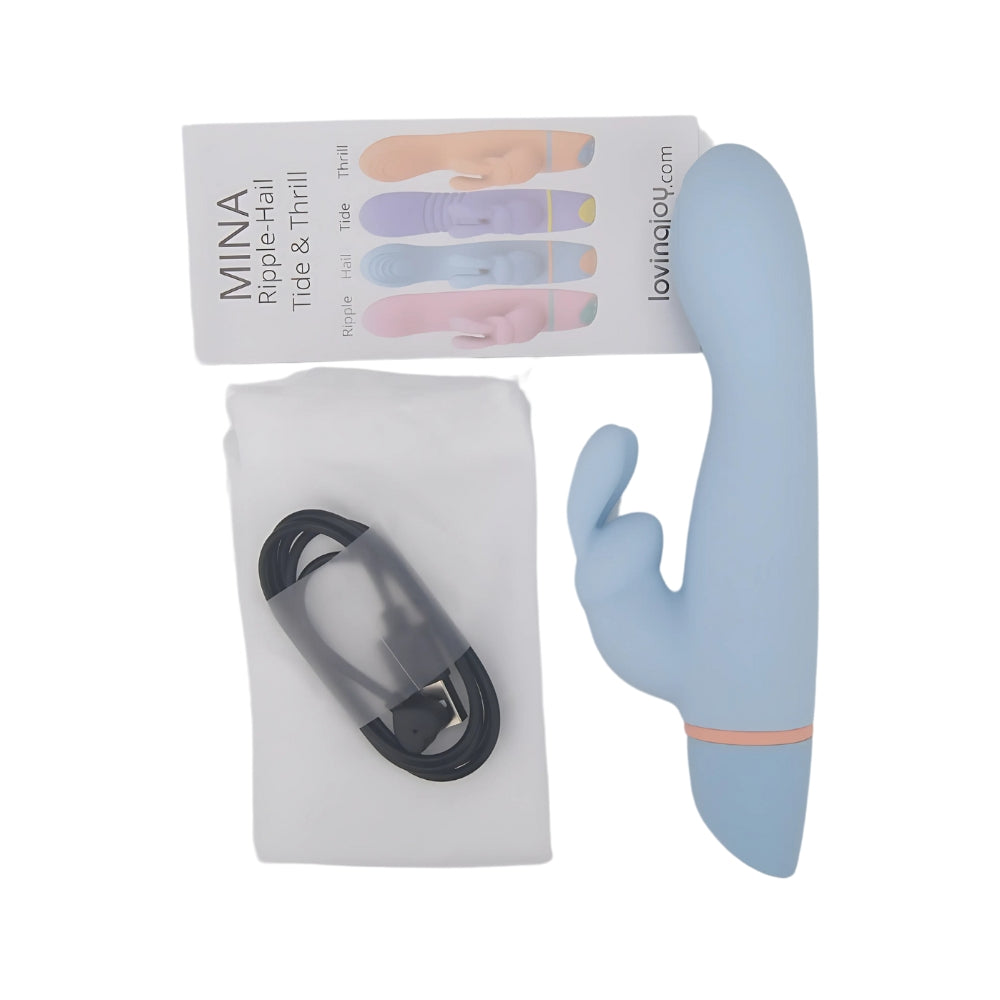 Mina Hail Come Hither (Waterproof) Rabbit Vibrator – USB Rechargeable Silicone Rabbit Vibrator 4.25 Inch VIBRATORS-RABBIT