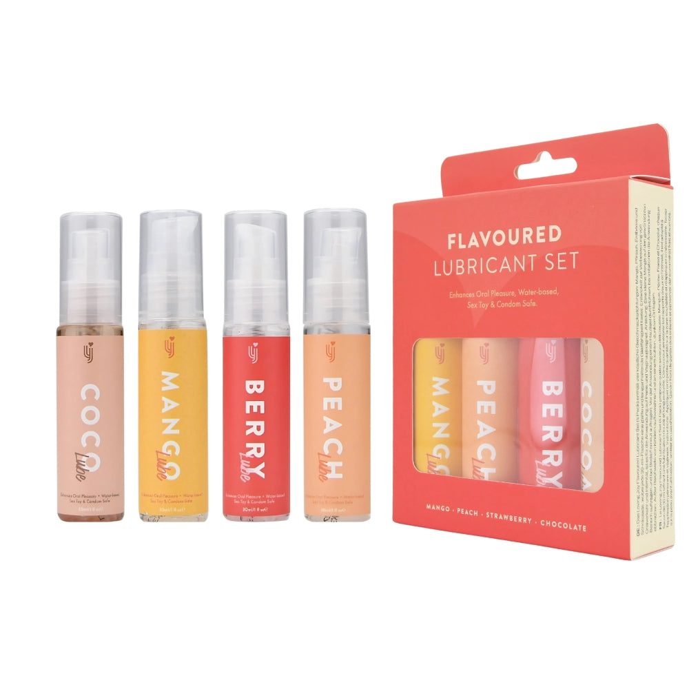 Loving Joy Flavored Lubricant Set (4 Pack) – Water-Based Flavored Lubricant Kit Flavoured Lube