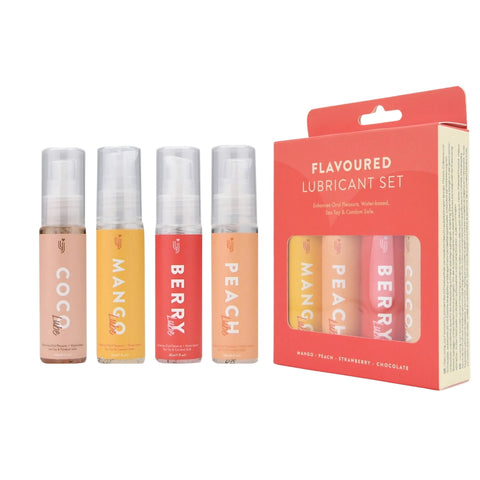 Loving Joy Flavored Lubricant Set (4 Pack) – Water-Based Flavored Lubricant Kit Flavoured Lube