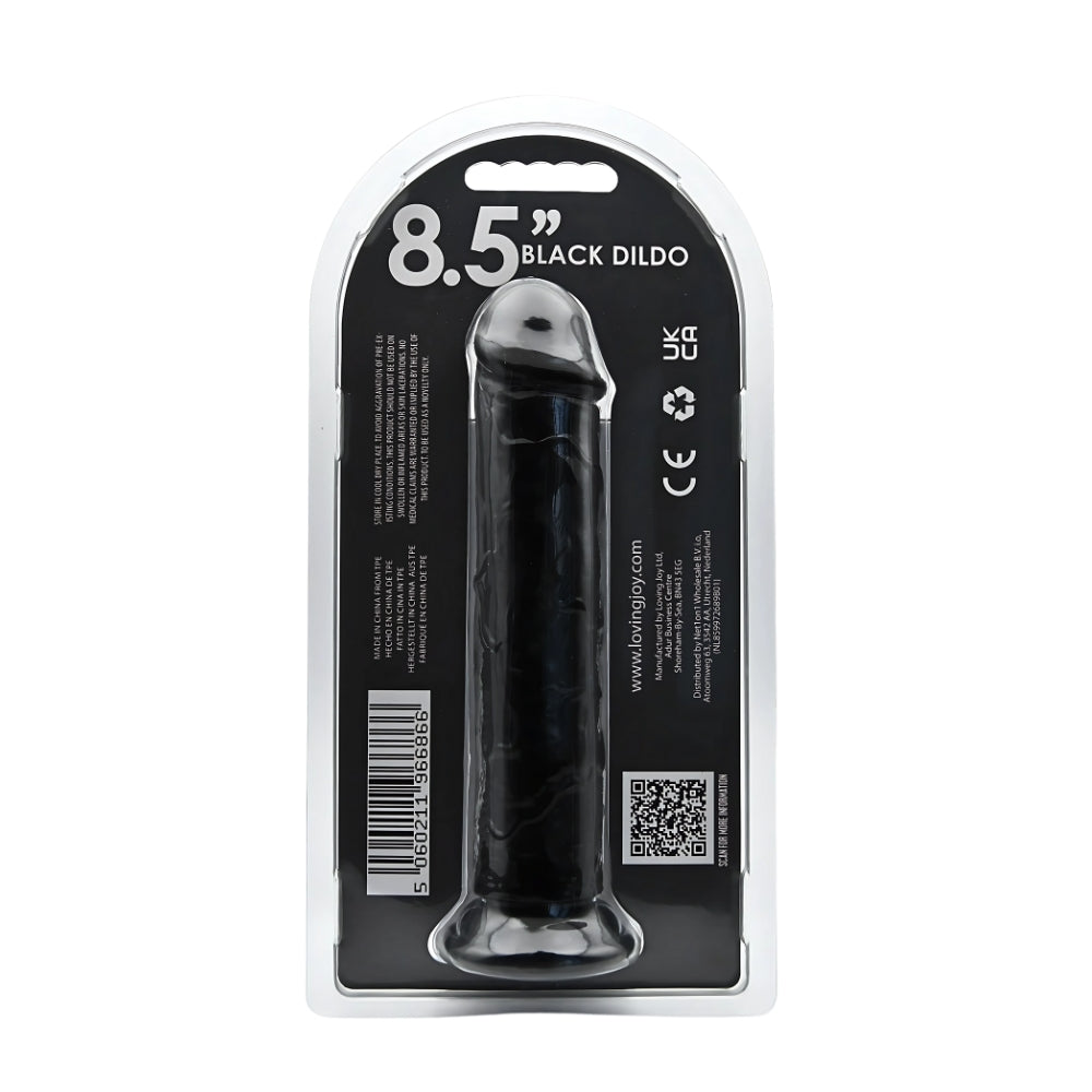 Loving Joy Suction Cup Dildo Black 8.5 Inch Length 1.75 Inch Diameter – Realistic Dildo Dongs Realistic