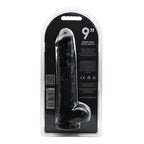 Loving Joy 9.5 Inch Realistic Dildo with Balls (Black) – Suction Cup Base Dildo > Dildos > Large Dildos