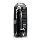 Loving Joy 11 Inch Dildo with Balls (Black) – Realistic 11 Inch Dildo with Suction Cup Base > Dildos > Large Dildos