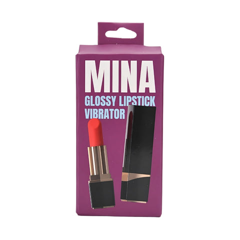 Mina Glossy Lipstick Vibrator – Waterproof Small Lipstick Discreet Vibrator with Silicone Tip and USB Rechargeable BULLETS