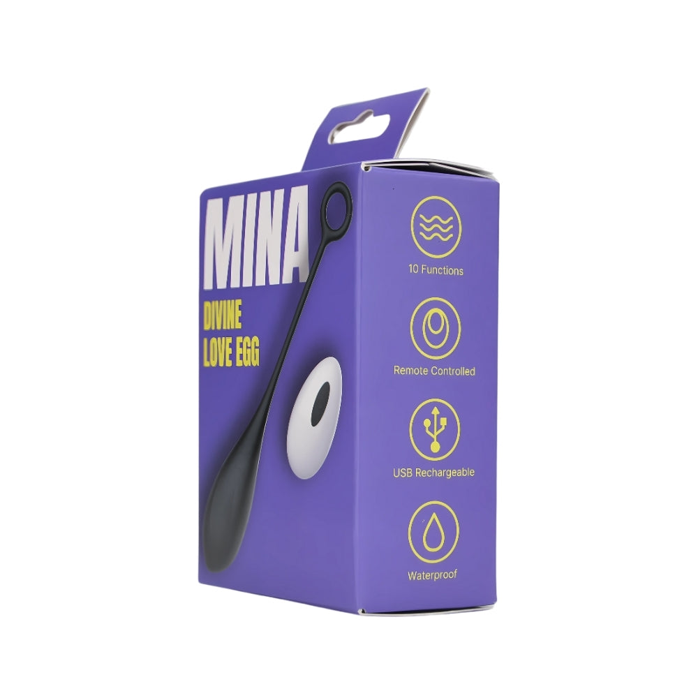 Mina Divine Love Egg – Waterproof USB Rechargeable Remote-Controlled Vibrator 7 Inches Length 4 Inches Diameter EGGS