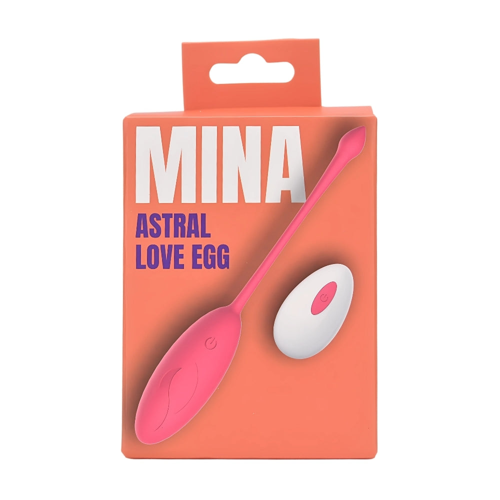 Mina Astral (Pink) – Waterproof Remote-Controlled Silicone Vibrating Love Egg with 10 Functions > Sex Toys For Ladies > Vibrating Eggs