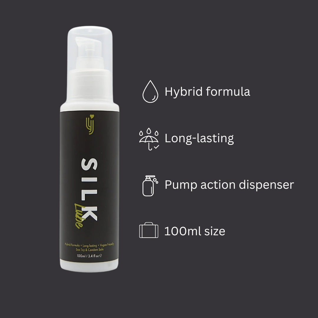 Loving Joy Silk Hybrid Lubricant 100ml – Long-Lasting Vegan Lubricant > Lube > Hybrid