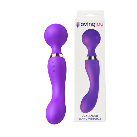 Loving Joy Dual Ended Wand Vibrator – Silicone USB Rechargeable Vibrator 8.5 Inches Length VIBRATORS