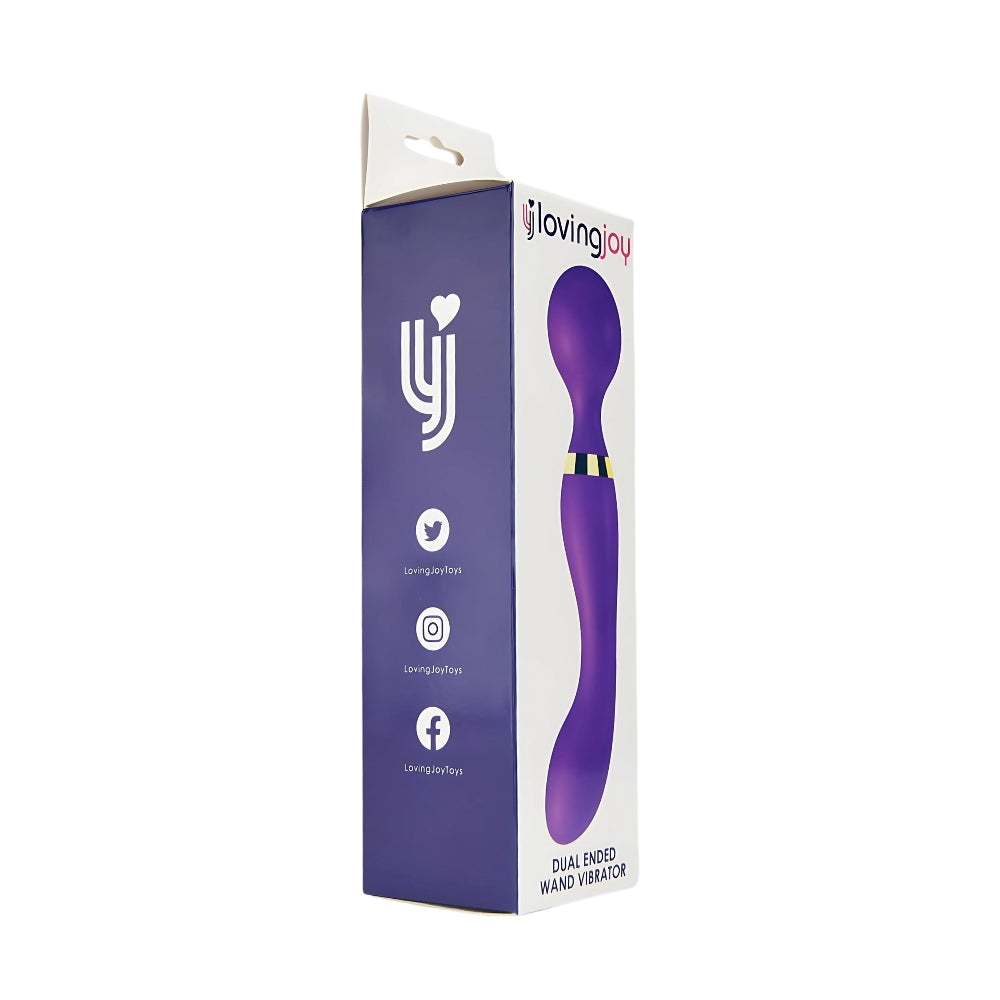Loving Joy Dual Ended Wand Vibrator – Silicone USB Rechargeable Vibrator 8.5 Inches Length VIBRATORS