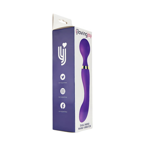 Loving Joy Dual Ended Wand Vibrator – Silicone USB Rechargeable Vibrator 8.5 Inches Length VIBRATORS