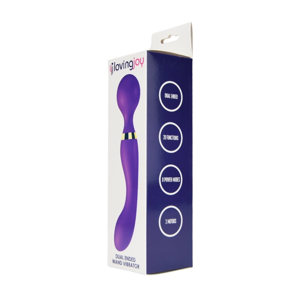 Loving Joy Dual Ended Wand Vibrator – Silicone USB Rechargeable Vibrator 8.5 Inches Length VIBRATORS