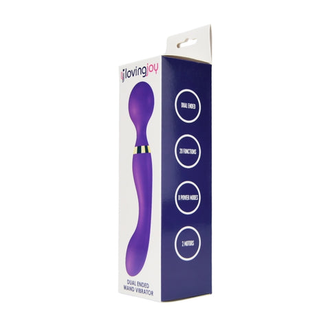 Loving Joy Dual Ended Wand Vibrator – Silicone USB Rechargeable Vibrator 8.5 Inches Length VIBRATORS