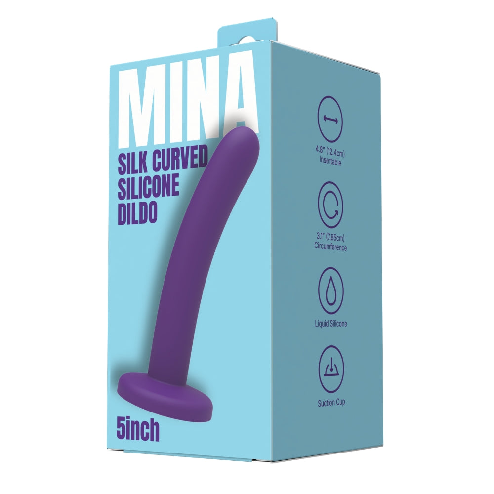 Mina Silk Curved Liquid Silicone Dildo – 5 Inch Suction Base > Dildos > Neutral Dildos