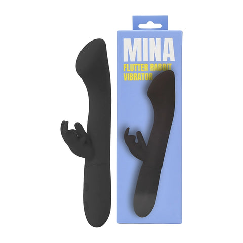 Mina Flutter (Waterproof, USB Rechargeable) 3.5 Inch Insertable Rabbit Vibrator – 1.57 Inch Diameter VIBRATORS-RABBIT