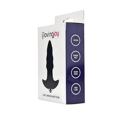 Loving Joy Dart (Black) – 7 Function Vibrating Butt Plug Butt Plugs - Vibrating